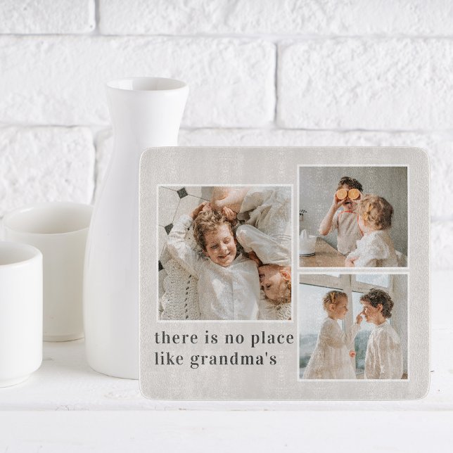 Collage Photo & Quote Best Grandma Gift Cutting Board (Creator Uploaded)