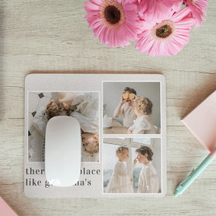 Collage Photo & Quote Best Grandma Gift Mouse Mat