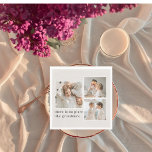Collage Photo & Quote Best Grandma Gift Napkin<br><div class="desc">A Collage Photo & Quote Best Grandma Gift is a thoughtful and personalised present for a beloved grandmother. This gift typically includes a collage of photos that feature the grandma, her children, grandchildren, and other loved ones. The photos are arranged in a creative and artistic manner, with different sizes and...</div>