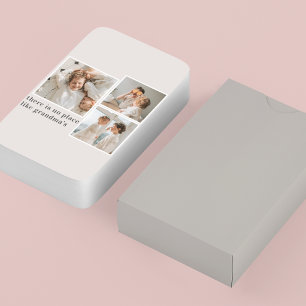 Collage Photo & Quote Best Grandma Gift Playing Cards