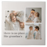 Collage Photo & Quote Best Grandma Gift Tile<br><div class="desc">A Collage Photo & Quote Best Grandma Gift is a thoughtful and personalised present for a beloved grandmother. This gift typically includes a collage of photos that feature the grandma, her children, grandchildren, and other loved ones. The photos are arranged in a creative and artistic manner, with different sizes and...</div>