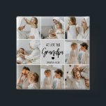 Collage Photo | We Love You Grandpa Gift  15 Cm Square Badge<br><div class="desc">Collage Photo | We Love You Grandpa Gift</div>