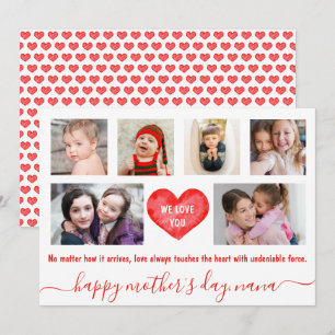 Collage Photos Happy Mother's Day Six Photos Holiday Card