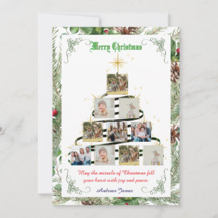 Collage Pine Needle Holiday Card