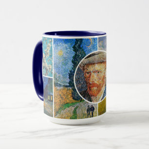 Collage Portrait – Van Gogh-style Pictorial Art Mug