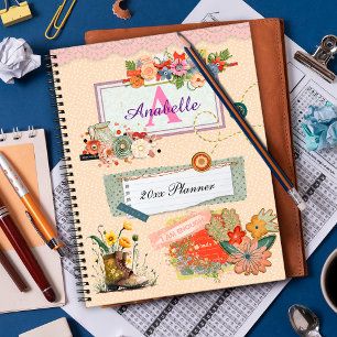 Collage scrapbooking handmade style custom planner