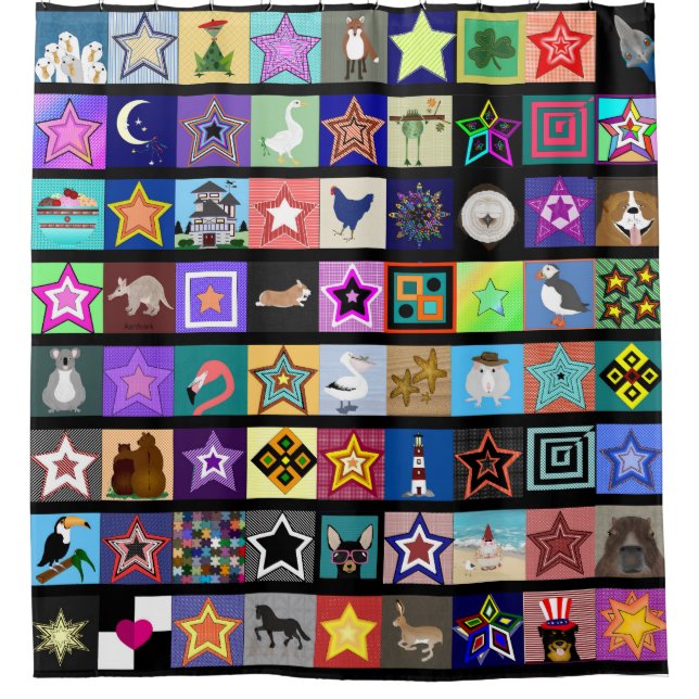 Collage Shower Curtain (Front)