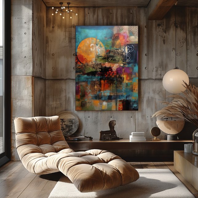 Collage Sun and Texture Abstract Photo Print (Creator Uploaded)