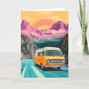 Collage Travel Camper Trip Holiday Card