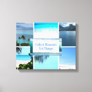 Collage Travel  Photo Quote Modern Canvas Print