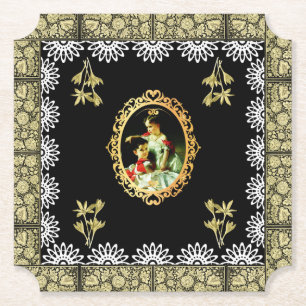 collage vintage paper coaster