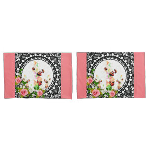 Collage vintage pillowcase