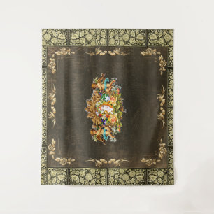 Collage vintage Retro with lace and flowers Tapestry