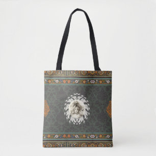 Collage vintage Retro with lace and flowers Tote Bag
