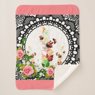 Collage vintage sherpa blanket