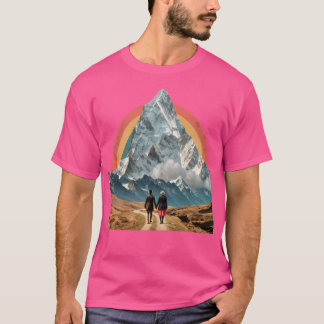 Collage Wall Art 	 Design Couple In The Mountains  T-Shirt
