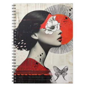 Collage with Moth   Notebook Journal