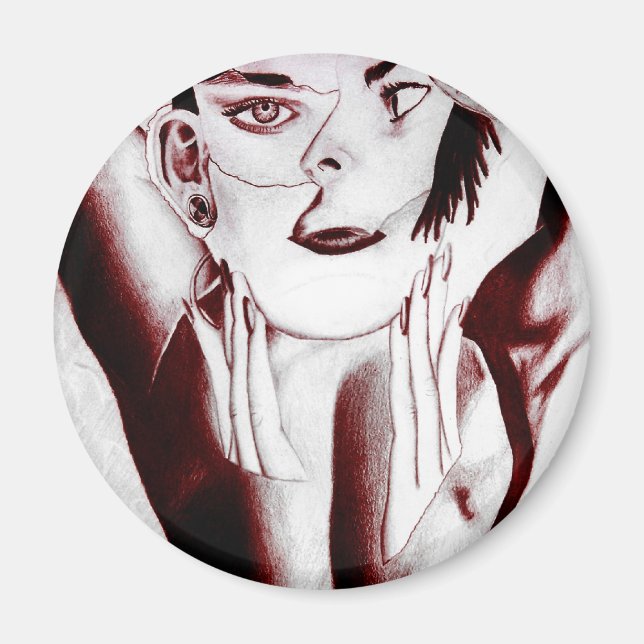collaged beauty. magnet (Front)