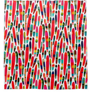 Collaged Colour Splash 150222 Shower Curtain