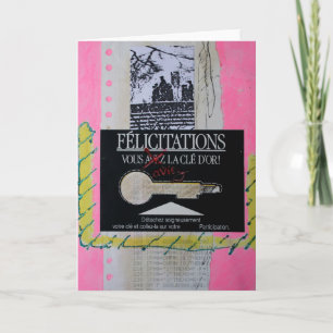Collages Bruyants Artist's Book Congrats Key card