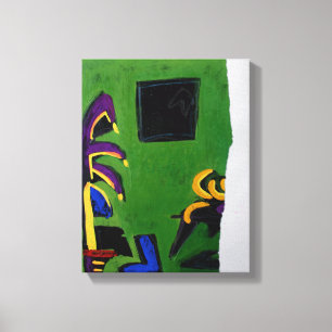 Collages Bruyants Artist's Book Green Room Canvas Print