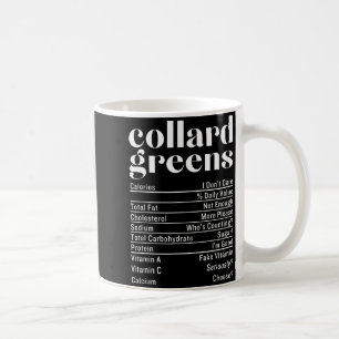 Collard Greens Nutrition Facts Thanksgiving Food C Coffee Mug