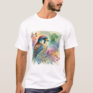 Collared forest falcon 010824AREF107 - Watercolor T-Shirt