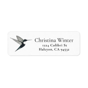 Collared Inca Hummingbird Label