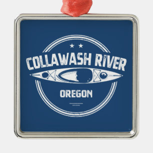Collawash River Oregon Kayaking Metal Tree Decoration