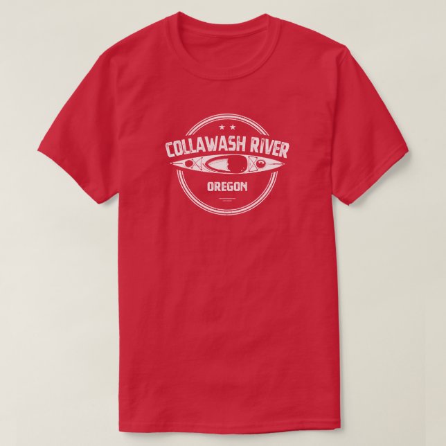 Collawash River Oregon Kayaking T-Shirt (Design Front)
