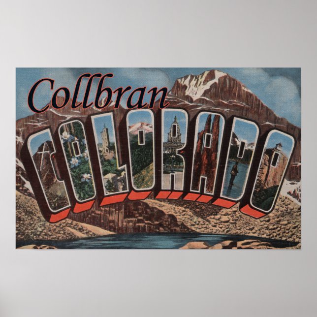 Collbran, Colorado - Large Letter Scenes Poster (Front)
