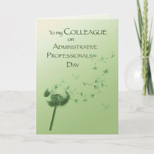 Colleague Admin Pro Day Dandelion Card