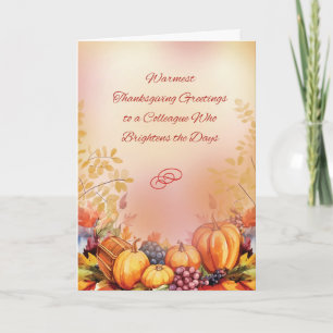 Colleague Business Thanksgiving Appreciation Card