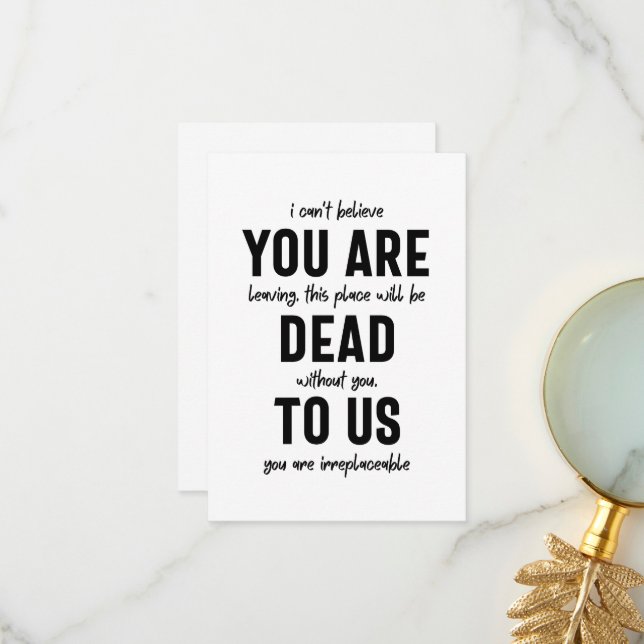 colleague farewell, retirement, coworker goodbye,  thank you card (Front/Back In Situ)