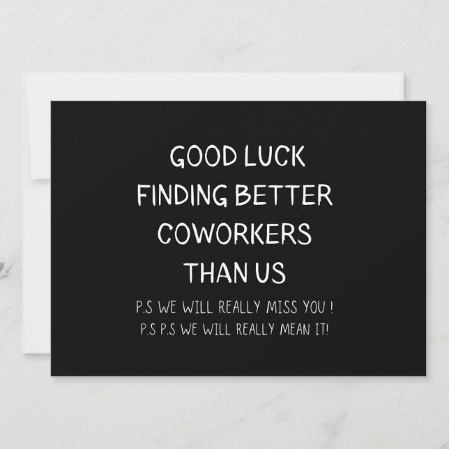 Colleague Leaving Coworker Leaving Funny New Job Announcement (Front)