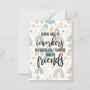 Colleague work friend gift Work BFF, friendship Card