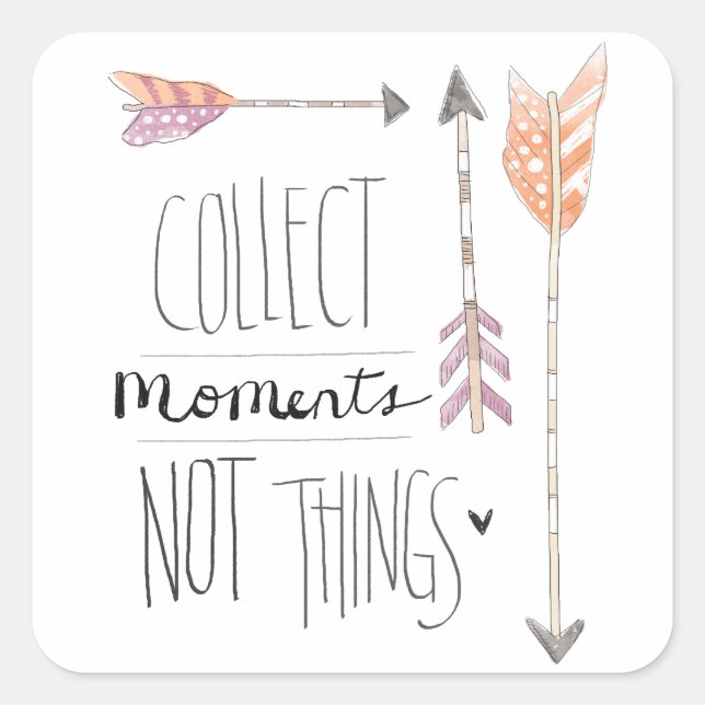 Collect Moments | Change your background colour Square Sticker (Front)