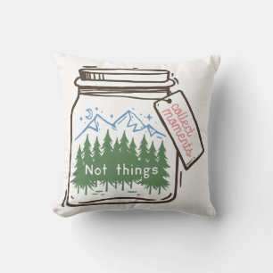 Collect Moments Cool Camping Quote Cushion