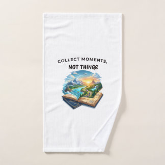 Collect Moments Not Things | Adventure Travel Quot Bath Towel Set