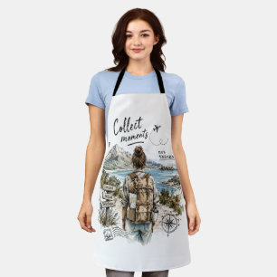 Collect Moments Not Things Travel Quote Apron