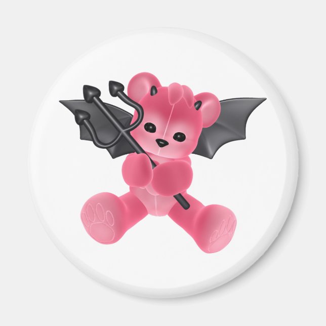 ♥ Collectable Art ♥ Devil Teddy Bear ♥ (bear5) Magnet (Front)