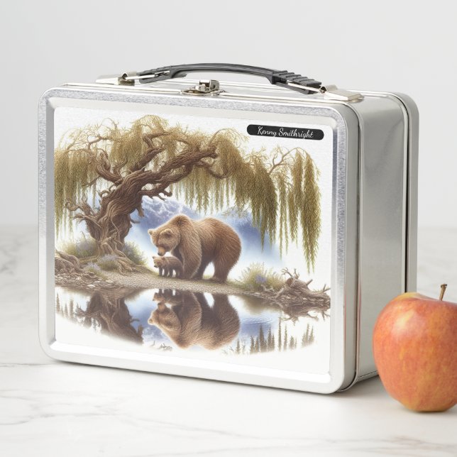 Collectable Bears by the Water, Relaxing Metal Lunch Box (In Situ)