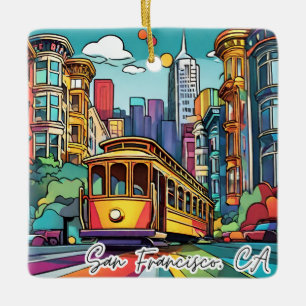 Collectable Christmas Ornament- San Francisco CA Ceramic Ornament