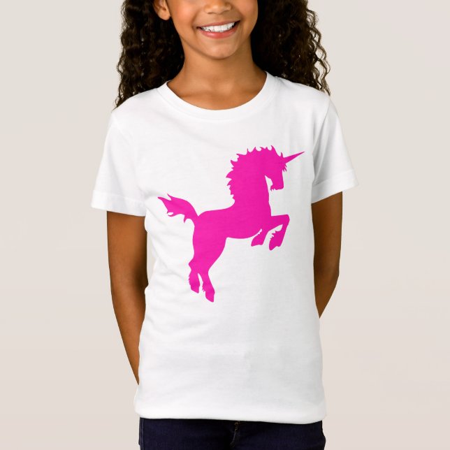 Collectable colours unicorn in Pink Tee (Front)