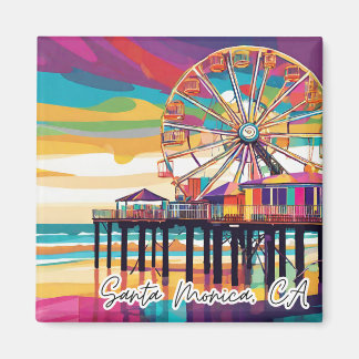Collectable Funky City Magnet- Santa Monica Magnet