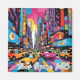 Collectable Funky City Magnet- Time's Square NYC Magnet