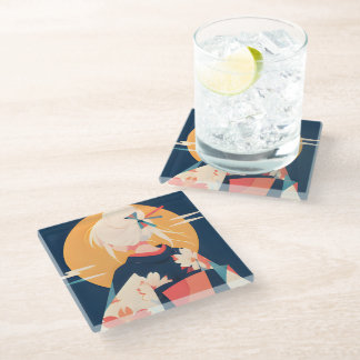 Collectable Glass Coaster The Golden Reverie