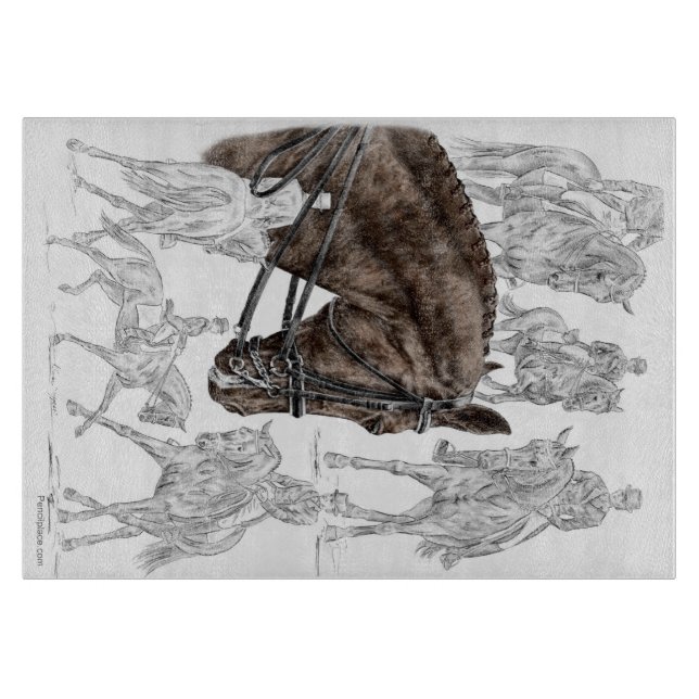 Collected Dressage Horses FEI Cutting Board (Front)