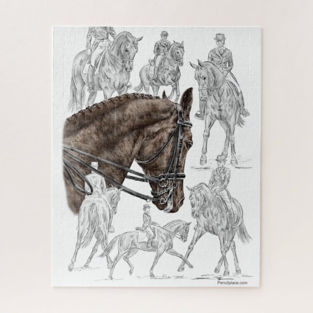 Collected Dressage Horses FEI Jigsaw Puzzle (Vertical)