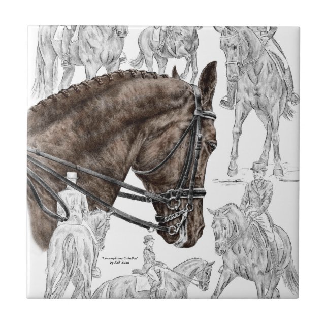 Collected Dressage Horses FEI Tile (Front)